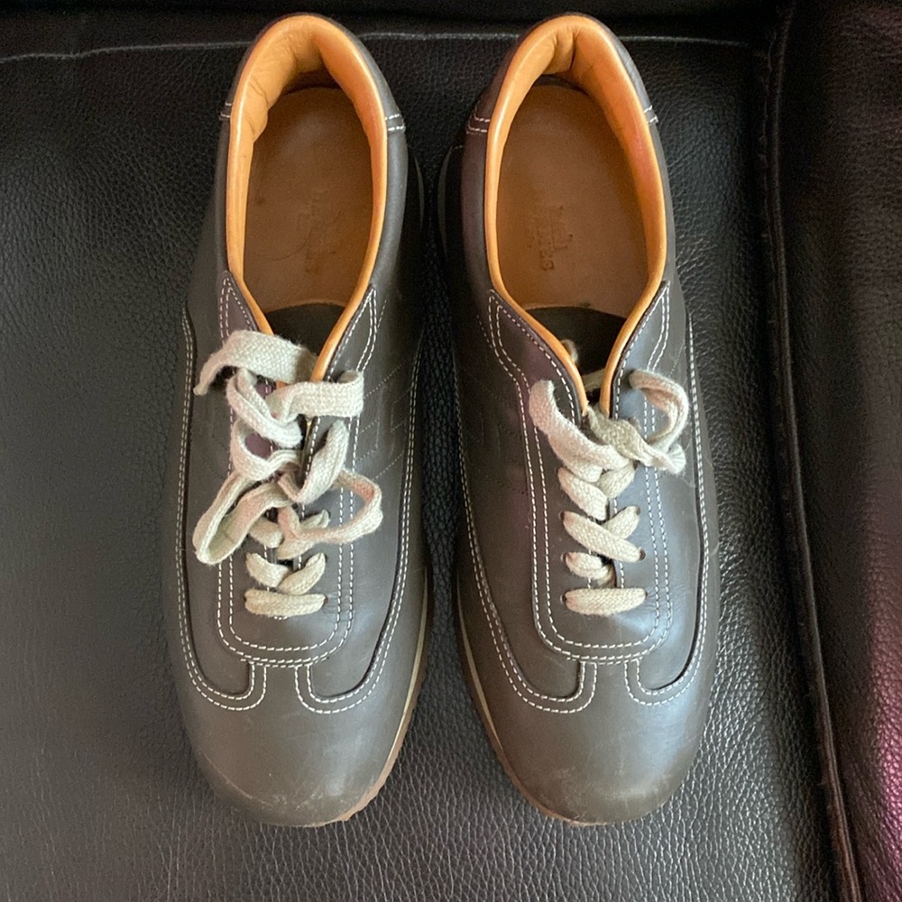 Hermes Rubber Leather Sneakers
